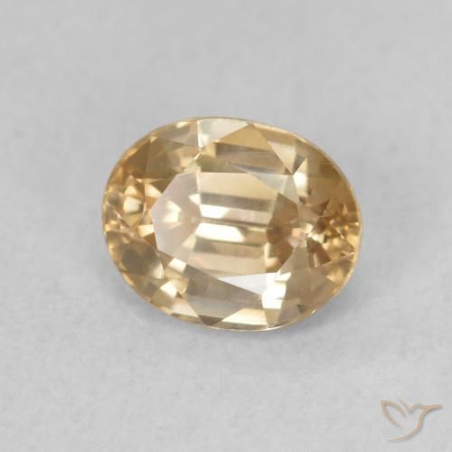 9,17 ctw natürlicher Golden Zirkon, Oval, VVS-VS