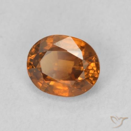 9,17 ctw natürlicher Medium Dark-Orange Zirkon, Oval, VS