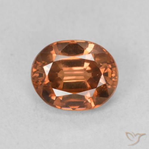 1.06ct Natürlicher tieforange Zirkon, Oval, VS