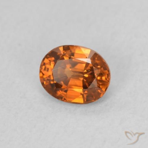 9,17 ctw natürlicher tieforange Zirkon, Oval, VS