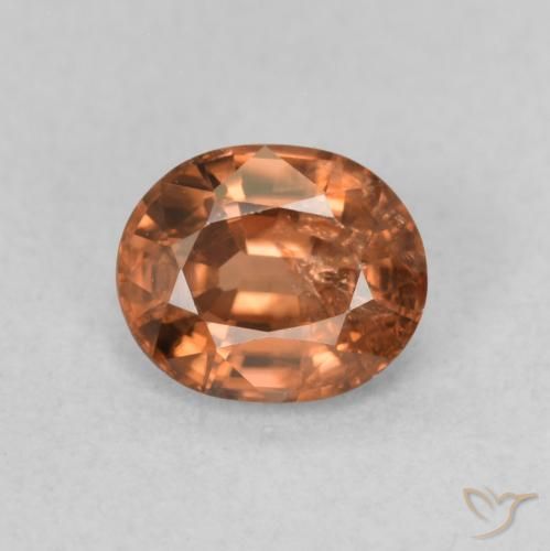 0.93ct Natürlicher hellorange Zirkon, Oval, VS