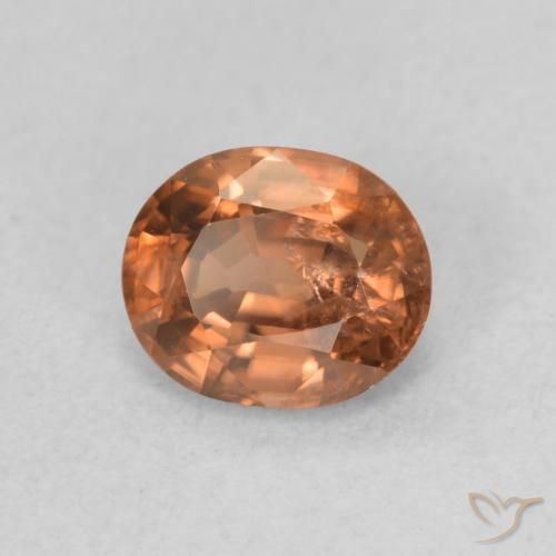 9,17 ctw natürlicher hellorange Zirkon, Oval, VS