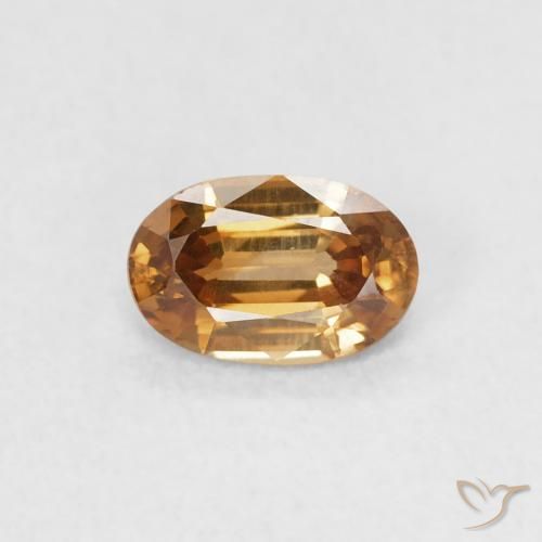 0.66ct Natürlicher Rostorange Zirkon, Oval, VVS