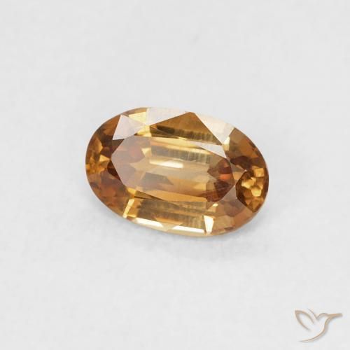 9,17 ctw natürlicher Rostorange Zirkon, Oval, VVS