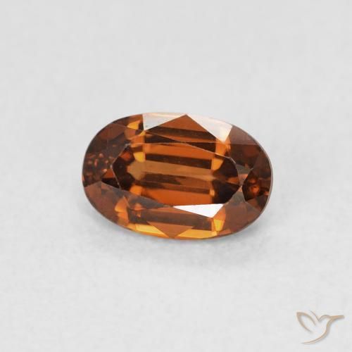 9,17 ctw natürlicher Medium Dark-Orange Zirkon, Oval, VVS