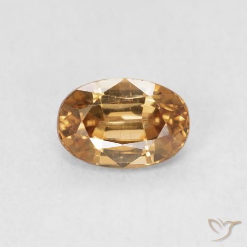 0.84ct Natürlicher Rostorange Zirkon, Oval, VVS
