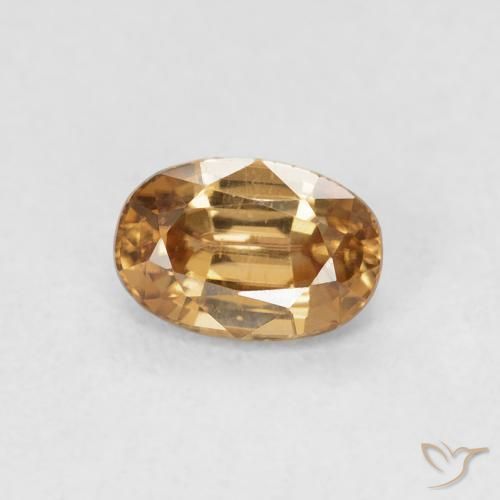 9,17 ctw natürlicher Rostorange Zirkon, Oval, VVS