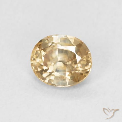 9,17 ctw natürlicher Golden Zirkon, Oval, VVS