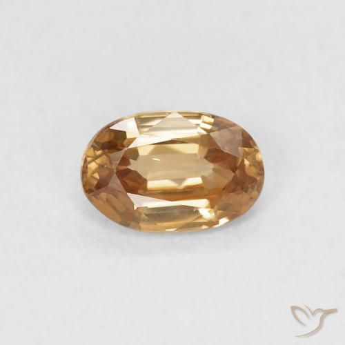 0.66ct Natürlicher Golden-Pfirsich Zirkon, Oval, VVS