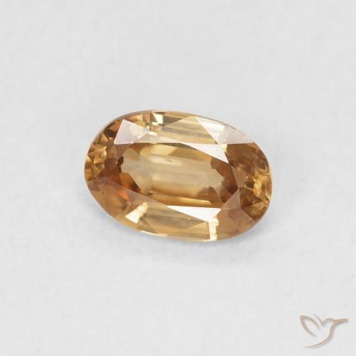 9,17 ctw natürlicher Golden-Pfirsich Zirkon, Oval, VVS