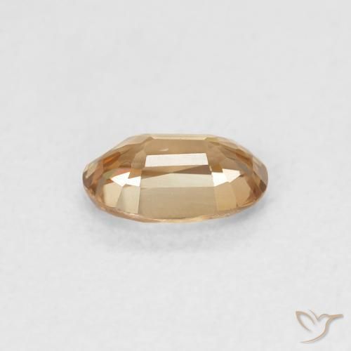 9,17 ctw natürlicher Golden-Pfirsich Zirkon, Oval, VVS