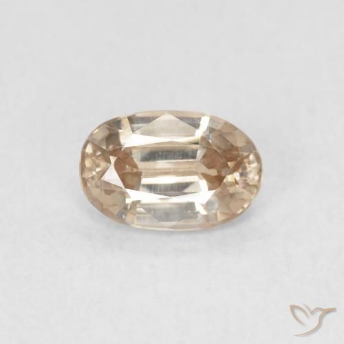 0.73ct Natürlicher hellgelb Zirkon, Oval, VVS