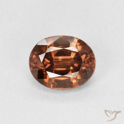 1.09ct Natürlicher tieforange Zirkon, Oval, VVS