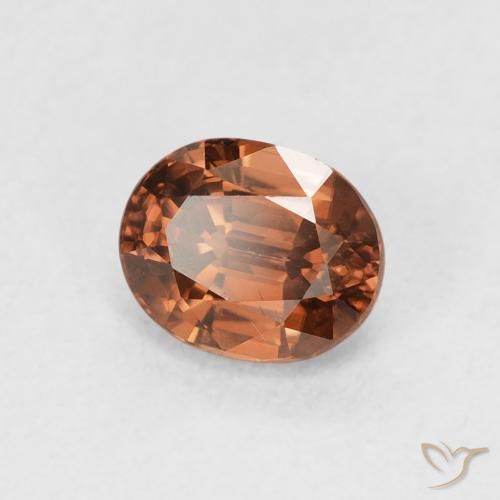 9,17 ctw natürlicher tieforange Zirkon, Oval, VVS