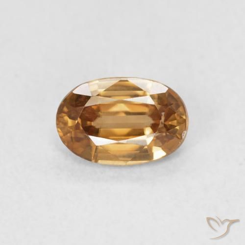 0.74ct Natürlicher bräunlich-orange Zirkon, Oval, VVS-VS