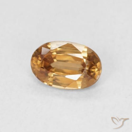 9,17 ctw natürlicher bräunlich-orange Zirkon, Oval, VVS-VS