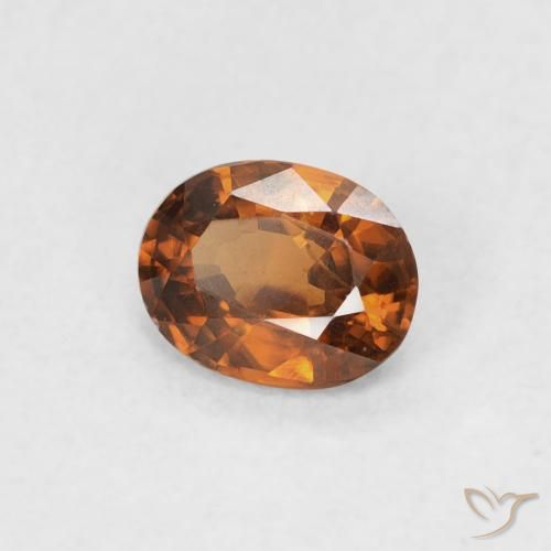 9,17 ctw natürlicher Medium Dark-Orange Zirkon, Oval, VVS-VS