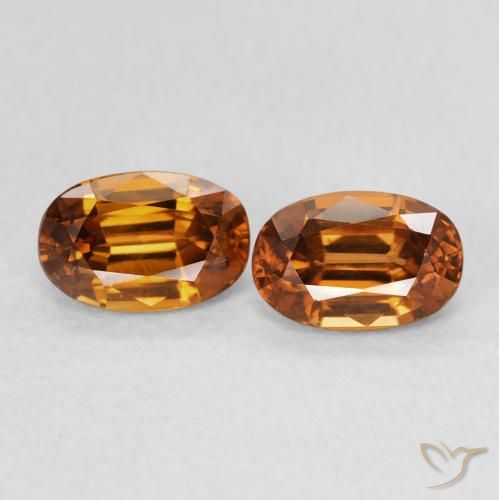 1.67ctw Natürlicher tieforange Zirkon, Oval, VVS