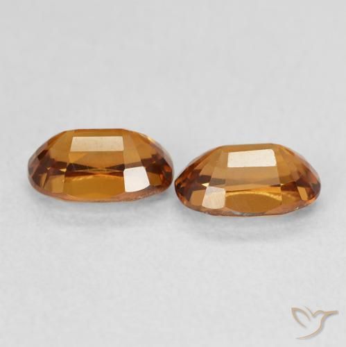 1.67 ct natürliche tieforange Zirkon-Edelsteine, Oval, VVS