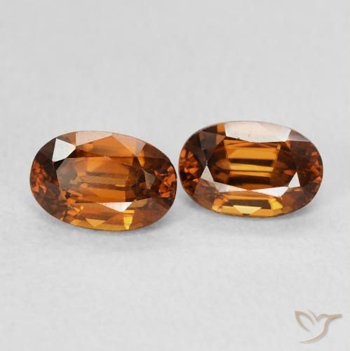 1.65 ct natürliche Dunkelorange Zirkon-Edelsteine, Oval, VVS
