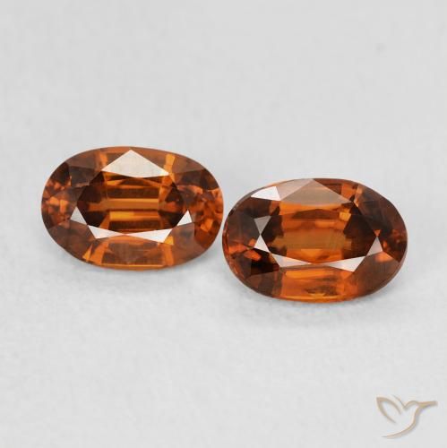 1.48ctw Natürlicher tieforange Zirkon, Oval, VVS