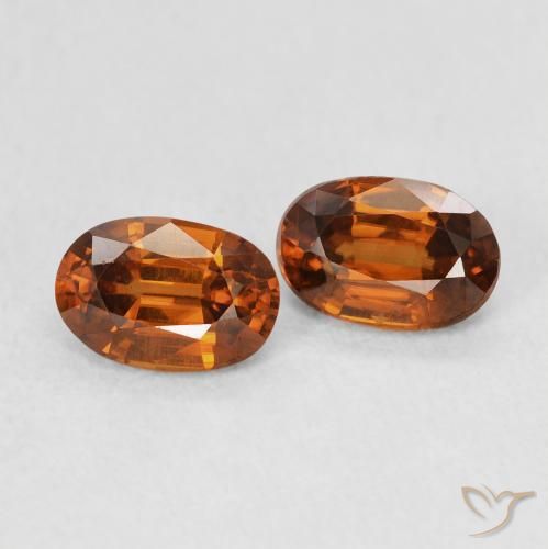 1.48 ct natürliche tieforange Zirkon-Edelsteine, Oval, VVS