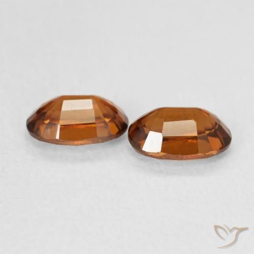 1.48 ct natürliche tieforange Zirkon-Edelsteine, Oval, VVS