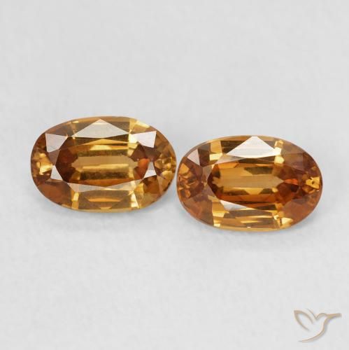 1.47ctw Natürlicher Mittelorange Zirkon, Oval, VVS