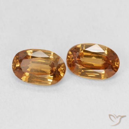1.47 ct natürliche Mittelorange Zirkon-Edelsteine, Oval, VVS