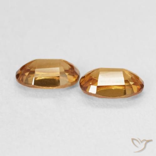 1.47 ct natürliche Mittelorange Zirkon-Edelsteine, Oval, VVS
