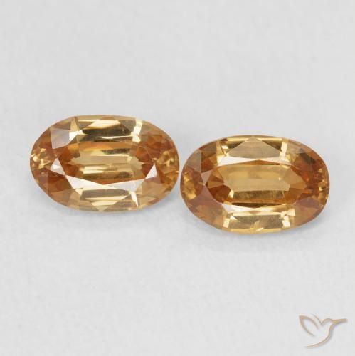 1.40ctw Natürlicher tieforange Zirkon, Oval, VVS