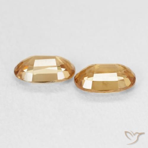 1.40 ct natürliche tieforange Zirkon-Edelsteine, Oval, VVS