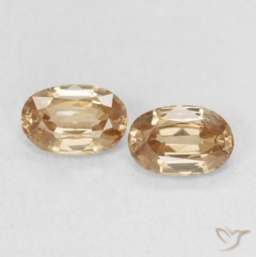 1.40ctw Natürlicher Golden Zirkon, Oval, VVS