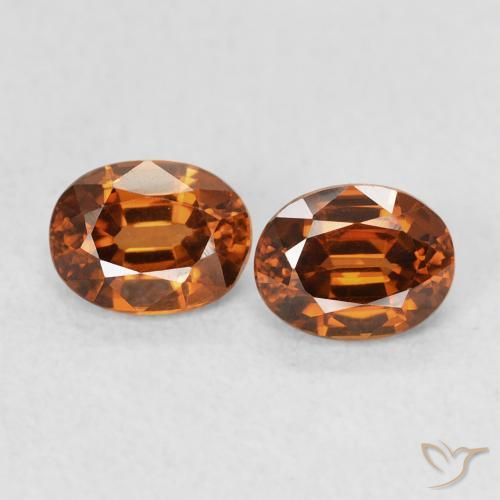 1.20ctw Natürlicher rötlich-orange Zirkon, Oval, VVS