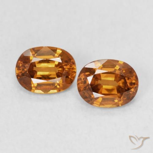 1.23ctw Natürlicher Mittelorange Zirkon, Oval, VVS