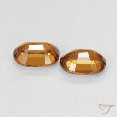 1.23 ct natürliche Mittelorange Zirkon-Edelsteine, Oval, VVS