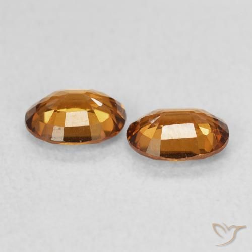 0.98 ct natürliche tieforange Zirkon-Edelsteine, Oval, VVS
