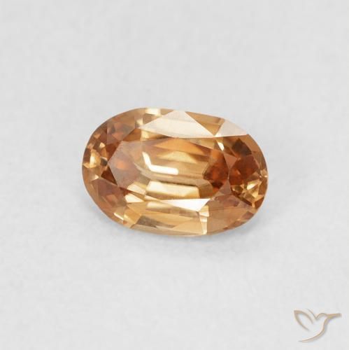 9,17 ctw natürlicher Mittelorange Zirkon, Oval, VVS-VS
