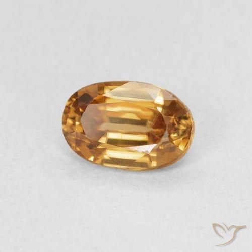 9,17 ctw natürlicher Mittelorange Zirkon, Oval, VVS-VS