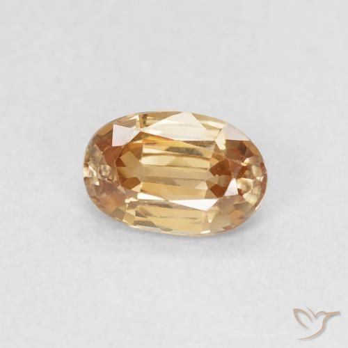 9,17 ctw natürlicher Helles Pfirsichgold Zirkon, Oval, VVS-VS