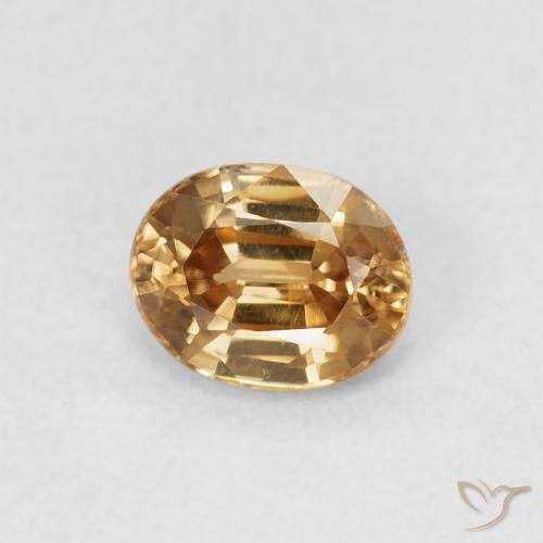 9,17 ctw natürlicher Mittleres Gold Zirkon, Oval, VS