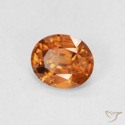 9,17 ctw natürlicher tieforange Zirkon, Oval, VS