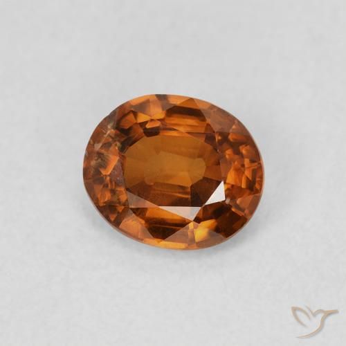 9,17 ctw natürlicher tieforange Zirkon, Oval, VS