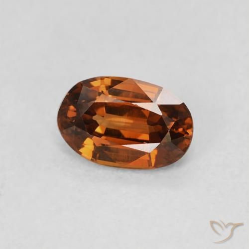 9,17 ctw natürlicher Amber Orange Zirkon, Oval, VS