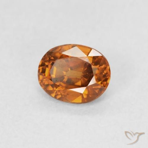 9,17 ctw natürlicher tieforange Zirkon, Oval, VS