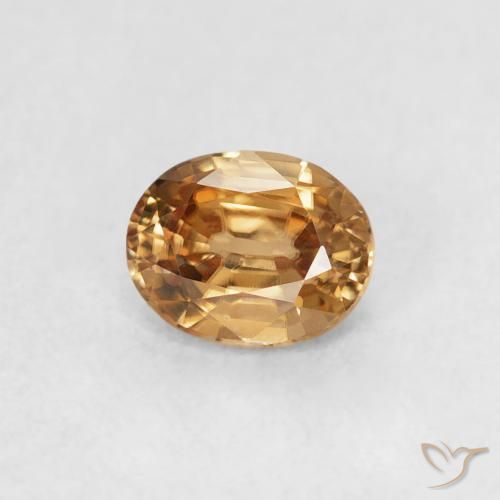 9,17 ctw natürlicher gold-braun Zirkon, Oval, VVS