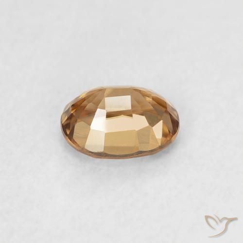 9,17 ctw natürlicher gold-braun Zirkon, Oval, VVS-VS