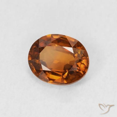 9,17 ctw natürlicher tieforange Zirkon, Oval, VVS
