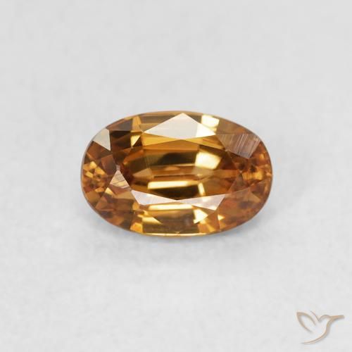 0.82ct Natürlicher Rostorange Zirkon, Oval, VVS