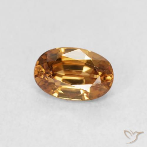 9,17 ctw natürlicher Rostorange Zirkon, Oval, VVS